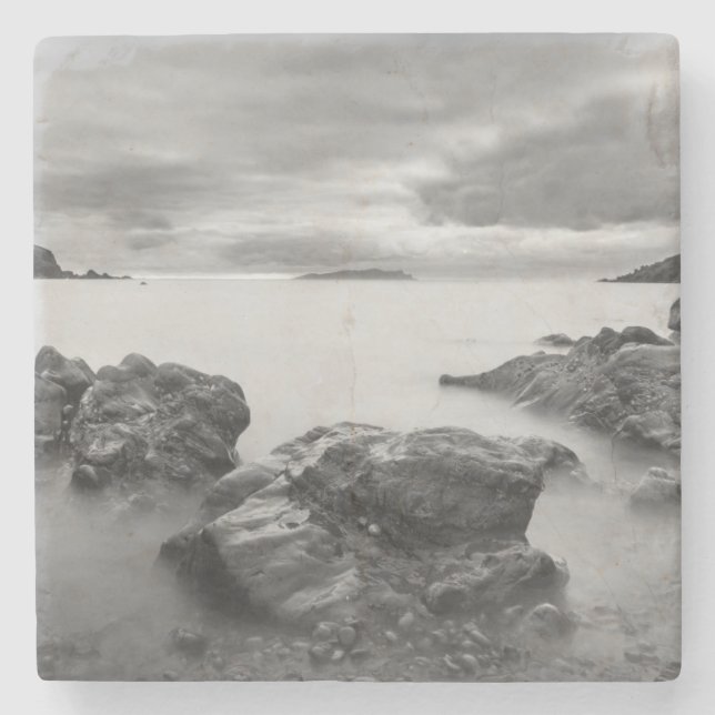 Posavasos De Piedra Paisaje en Shetland del oeste (Anverso)