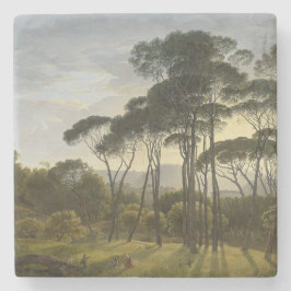 Posavasos De Piedra Paisaje italiano con pinos paraguas (Voogd)