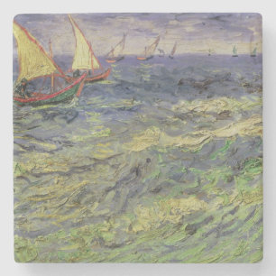Posavasos De Piedra Paisaje marino de Vincent van Gogh el en