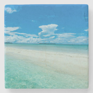 Posavasos De Piedra Paisaje marino tropical azul, Palaos