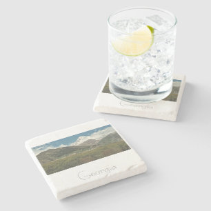 Posavasos De Piedra Paisaje montañoso de Kazbegi Georgia