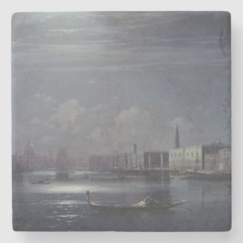Posavasos De Piedra Paisaje nocturno en Venecia (ciudad italiana)