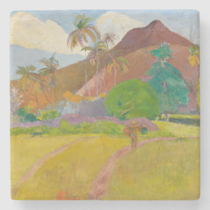 Posavasos De Piedra Paisaje tahitiano (por Paul Gaugin)