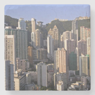 Posavasos De Piedra Paisaje urbano de Hong Kong, China