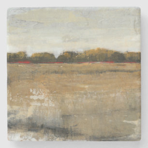 Posavasos De Piedra Paisaje verde enorme del campo