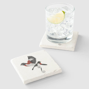 Posavasos De Piedra Pájaro cardenal Rosa Grosbeak