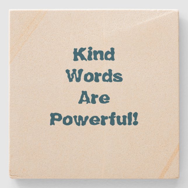 Posavasos De Piedra Palabras amables   (Anverso)