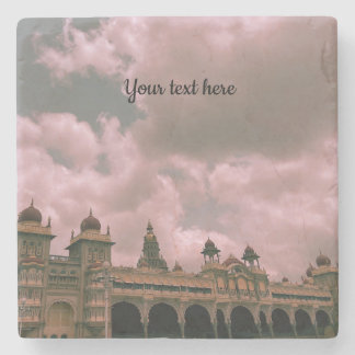 Posavasos De Piedra Palacio de Mysore fotografía nubes personalizables