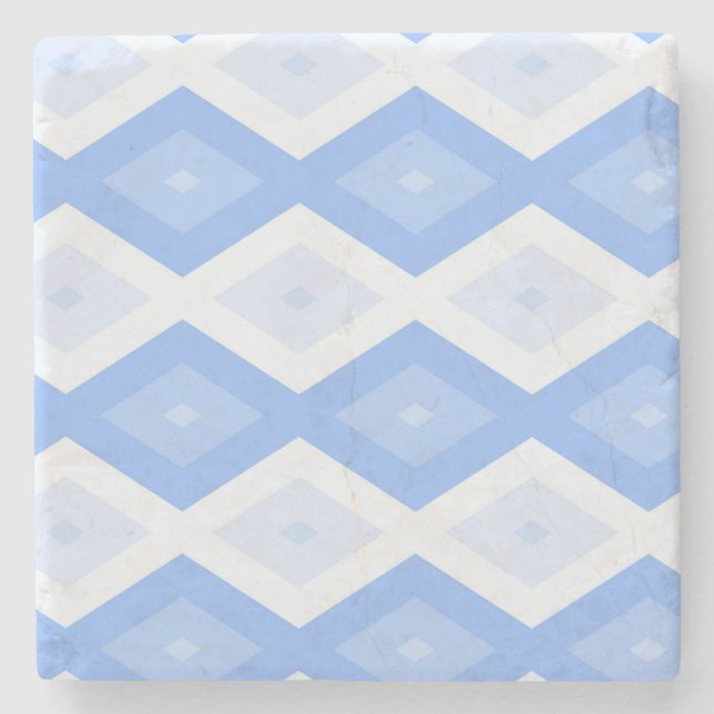 Posavasos De Piedra Pale blue diamond pattern (Anverso)