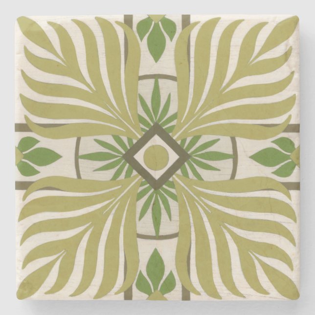 Posavasos De Piedra Palm Motif II No Embellecido (Anverso)