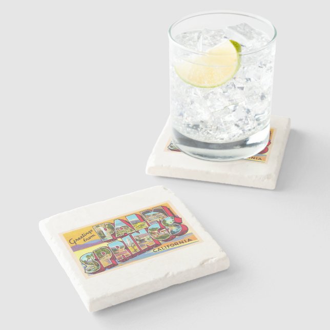 Posavasos De Piedra Palm Springs California Carta grande postal (Lateral)