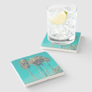 Posavasos De Piedra Palm Trees Tropicales California Retro Vibe