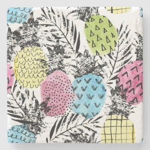 Posavasos De Piedra Palmas del Grunge de la piña