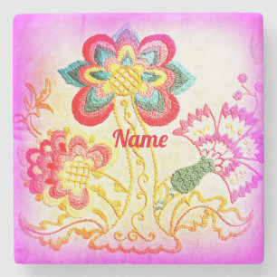 Posavasos De Piedra palmera estilo hippie Thunder _Cove