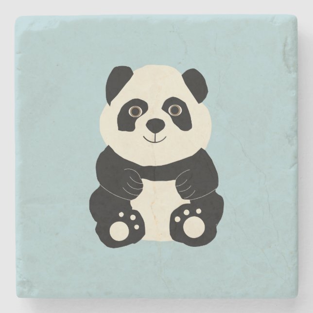 Posavasos De Piedra Panda (Anverso)