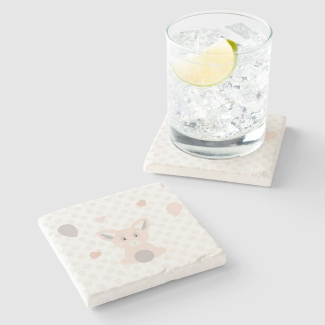 Posavasos De Piedra Panda (Lateral)