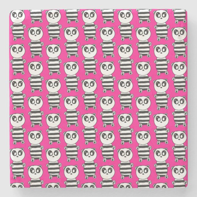 Posavasos De Piedra Panda Kids (Anverso)