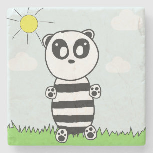 Posavasos De Piedra Panda Kids