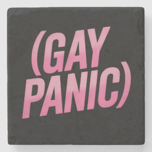 Posavasos De Piedra Pánico Gay Protesta Orgullo LGBTQ