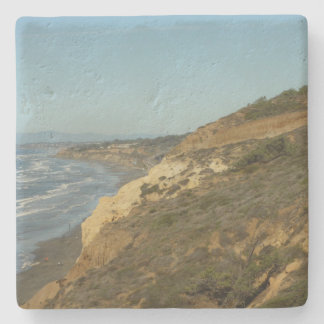 Posavasos De Piedra Panorama de viajes en línea costera de California