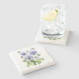 Posavasos De Piedra Pansias púrpuras