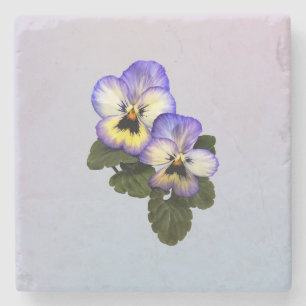 Posavasos De Piedra Pansy Duo