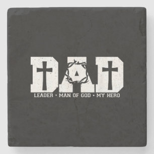 Posavasos De Piedra Papá Bendito Padre Cruz Cristiano Religioso