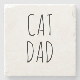 Posavasos De Piedra "Papá Gato" Sencilla y Moderna granja