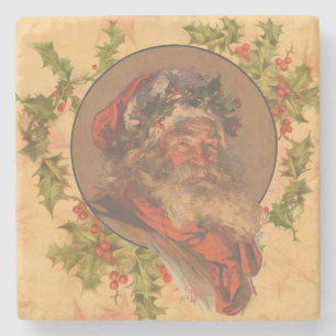 Posavasos De Piedra Papá Noel Antiguo Victoriano Leyendecker