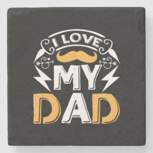 Posavasos De Piedra Papá Regalos Amo A Mi Papá