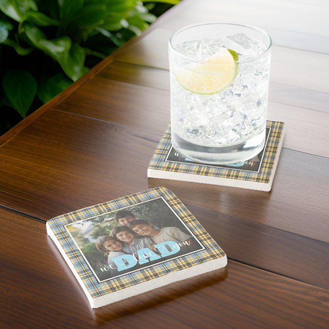 Posavasos De Piedra Papá, te queremos, foto de Personalizado amarillo  (Subido por el creador)