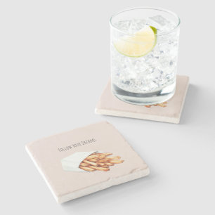 Posavasos De Piedra Papas Fritas Sigue Tus Sueños