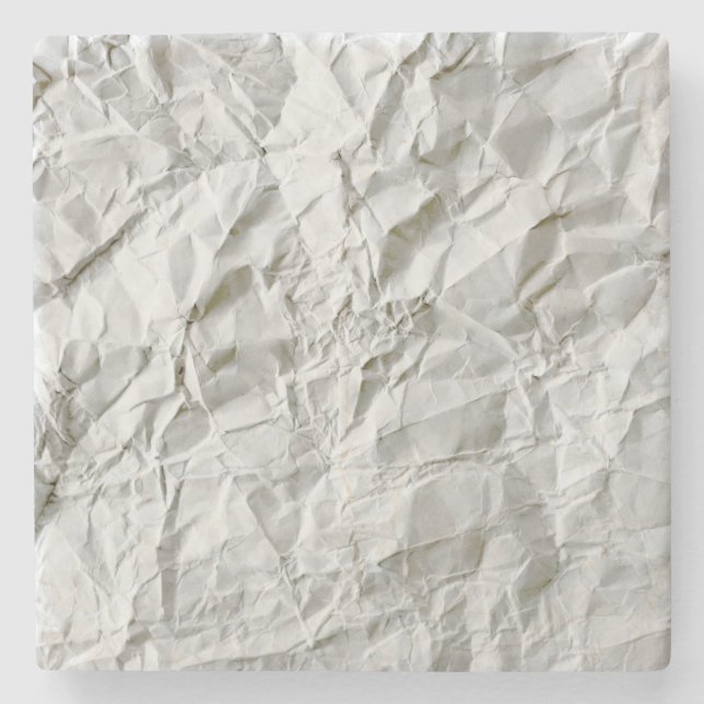 Posavasos De Piedra Papel arrugado divertido (Anverso)
