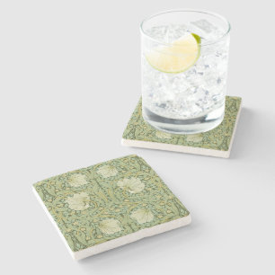 Posavasos De Piedra Papel pintado floral azul de William Morris Pimper