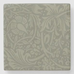 Posavasos De Piedra Papel pintado floral de narciso William Morris