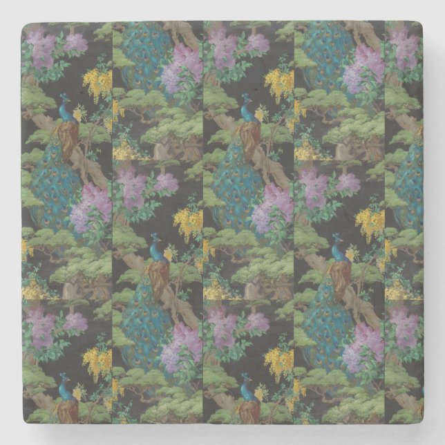 Posavasos De Piedra Papel tapiz de época El árbol del cedro de 1910 (Anverso)