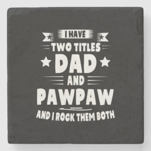 Posavasos De Piedra Papi Regalo Papá Y Pawpaw Los Rock