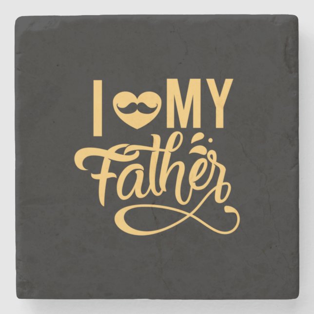 Posavasos De Piedra Papi Regalo que amo a mi padre (Anverso)