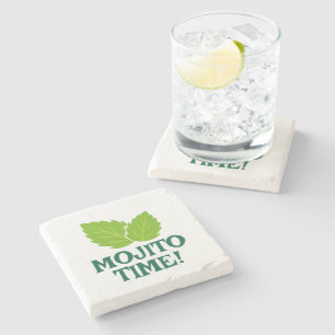 Posavasos de piedra para cóctel Mojito con cita de