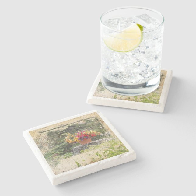 Posavasos de piedra para jardín (Lateral)