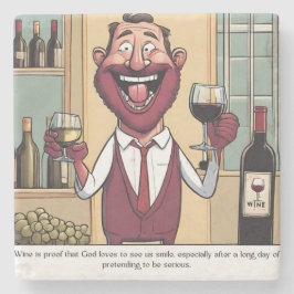 Posavasos De Piedra Parafernalia de vino caprichoso