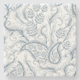 Posavasos De Piedra Paraíso de la piña azul y blanca