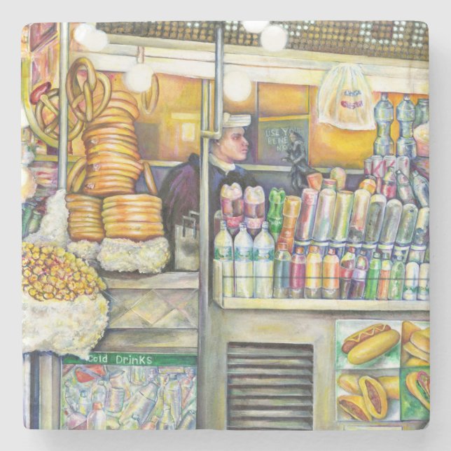 Posavasos De Piedra Paraíso de Pushcart (Anverso)