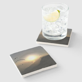 Posavasos De Piedra Parapente Volando Wanderlust Extreme Sports Art
