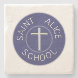 Posavasos De Piedra Parche tradicional de la Escuela de Alicia de San 