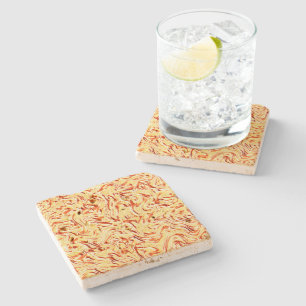 Posavasos De Piedra Parece una col de la mitad, amarillo y coral