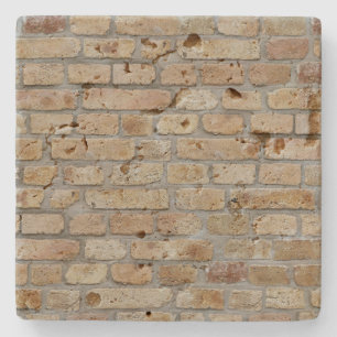 Posavasos De Piedra Pared de ladrillo marrón un diseño novedoso