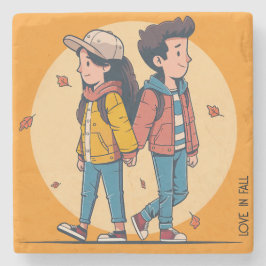 Posavasos De Piedra Pareja de manos cogiendo la mano caminando juntos