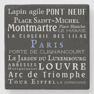 Posavasos De Piedra París y sus puntos de referencia