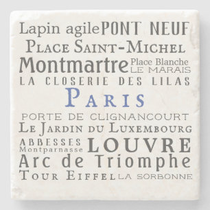 Posavasos De Piedra París y sus puntos de referencia